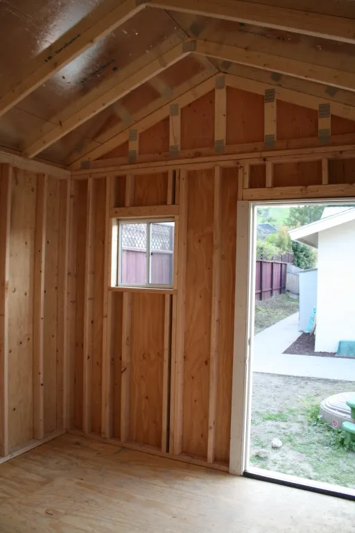 Shed interior