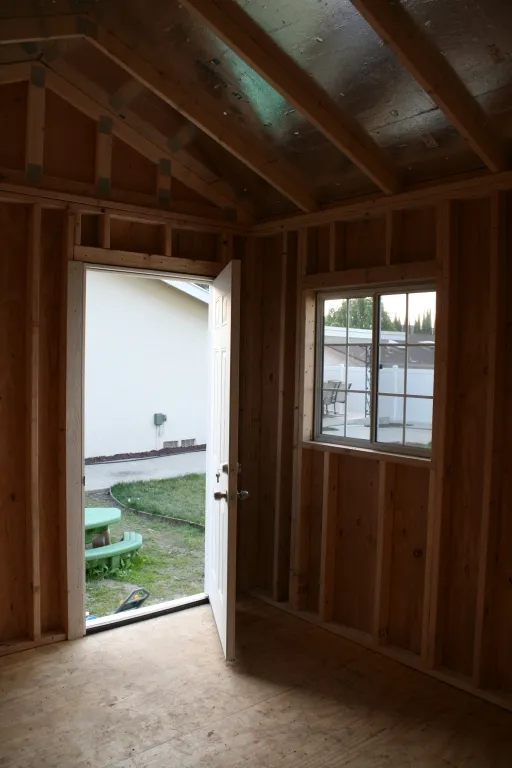 Shed interior